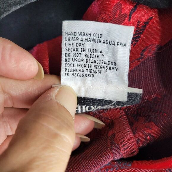 Vtg 90's Duster Cosplay Geisha Kimono Frog Knot High Slits Red Metallic  Sz 22 - Picture 14 of 14